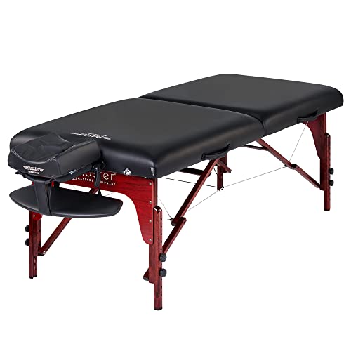 Professional Portable Massage Table Package with MEMORY FOAM Layer -Black