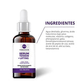 Suero facial Efecto Tensor Lifting con Gaba Y DMAE + Acido hialurónico, colágeno y elastina | Serum hidratante que aporta elasticidad