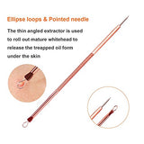 Set de Acero Inoxidable Espinilla Acné Blemish Eliminación de la espinilla Kit de Aguja Herramienta para Mujeres y Hombres cuidado Facial de la Piel Proteger（4 pcs）