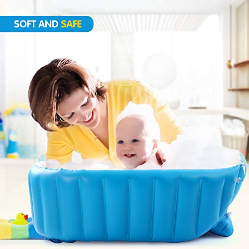 Bañera inflable para bebés, bañera portátil para niños pequeños