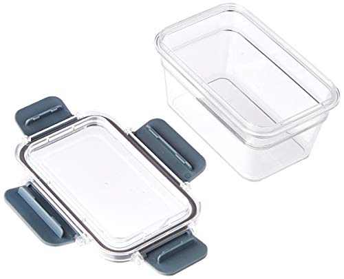Amazon Basics Tritan - Contenedor de almacenamiento de alimentos, 10 piezas (5 recipientes y 5 tapas), transparente