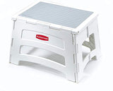 Rubbermaid  Folding 1-Step Plastic Stool, 300-pound Capacity, White