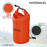 Canotagio Bolsa Impermeable. Mochila a Prueba de Agua para Senderismo y Deportes Acuáticos. Bolsa Seca Disponible en 5, 10, 20 y 30 Litros. Dry Bag. Waterproof Bag Backpack (Naranja, 30 LTS)