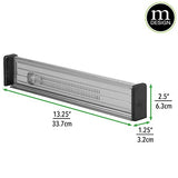 ▶ Organizador  expandible para cajón de aparador, 2,5 pulgadas de alto, Negro (Smoke/Black), Paquete de 8, 1