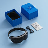 Masajeador de ojos con calor, compresión de aire, música Bluetooth, masajeador de terapia ocular recargable para aliviar la tensión ocular, ojeras, bolsas para los ojos, ojos secos