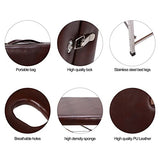 Cama Plegable, Mesa De Masaje De Cuero De PU Plegable Cama De Masaje De Spa De Piernas De Acero Inoxidable Para El Salón De Casa Marrón Oscuro, Estructura Compacta Para El Hogar, Salón De Belleza, Hot