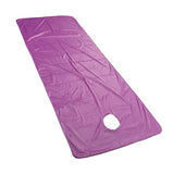 Sábana de Masaje con Orificio para la Cara, Sábana de Salón de Belleza Suave para la Piel, Sábana de Felpa Corta para Mesa de Masaje SPA, Funda de Cama Gruesa