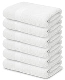 Juego de 6 toallas de baño de 22 x 44 pulgadas, 100% algodón, toallas de mano de lujo para hotel y spa, toallas de ducha extra absorbentes para baño