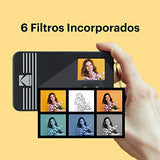 KODAK Mini Shot 3 Retro 4PASS 2-en-1 Cámara Instantánea y Impresora de Fotos (7,6x7,6cm) + Pack de Regalo con 68 Hojas, Blanco