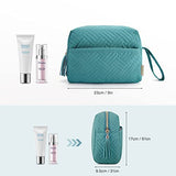 Bolsas de maquillaje elegantes y espaciosas, Verde azulado