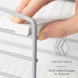 Organizador de caja de gabinete, estante ajustable para cocina y despensa para envoltura de plástico y almacenamiento de aluminio, mediano