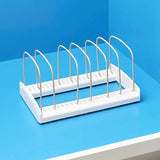 Organizador de sartenes ajustable, Bakeware Rack, 11.5"D x 7.3"W x 6.4"H, 1