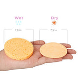 50 esponjas faciales comprimidas GAINWELL esponjas faciales de celulosa, esponjas faciales 100% naturales para limpieza facial, máscara exfoliante, eliminación de maquillaje