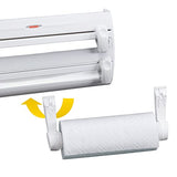Dispensador de Toalla de Papel Empotrado | Envoltorio de plástico, y Aluminio con Estante para Especias | Blanco