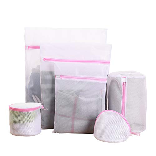 Bolsas de Lavandería, 6 Bolsas de Lavado duraderas Más Limpio con Cremallera para Proteger la Ropa de Bebé, Ropa Delicada, Sujetador, Calcetines, etc.