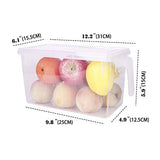 Organizador de nevera, paquete de 4 contenedores organizadores de refrigerador, organizadores de refrigerador y almacenamiento transparente con asa y tapa, recipientes de frutas para refrigerador, almacenamiento de refrigerador para mantener fresco