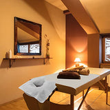 Juego de 60 sábanas de mesa de masaje, gruesas, suaves, desechables, fundas de almohada para reposacabezas de masaje para mesas de masaje, spa, sala de estar, cama (blanco)
