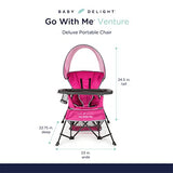 Baby Delight Go with Me Venture - Silla portátil, Interior y Exterior, toldo Solar, 3 etapas de Crecimiento Infantil, Color Rosa