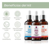 Kit Facial Sueros Acido Hialurónico, Vitamina C y Retinol anti edad | Paquete completo de serum para el cuidado de la piel, hidratación y rejuvenecimiento