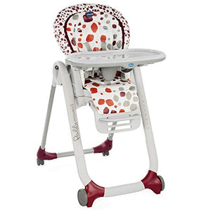 Chicco Silla Alta Polly Progres5, 4 Ruedas Cherry, color Rojo