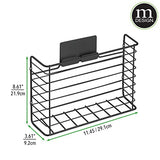 Estante de metal para colgar en la cocina, para bolsas, papel de aluminio, papel de cera, papel saran, accesorios incluidos, acero macizo, color negro