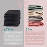 Paquete de 4 diademas faciales de spa, superabsorción, para maquillaje, cinta ajustable de forro polar coral, banda para el pelo, toalla suave para lavado de cara, ducha, deportes, yoga (verde guisante, rosa, beige, gris claro)