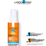 La Roche Posay Anthelios Dermopediatrics Spray Invisible FPS 50+ Protector Solar en Spray para Niños, 200 ml