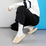 Pantuflas de almohada para hombres y mujeres, de secado rápido, sandalias de plataforma gruesa y suave de secado rápido, sandalias de ducha diarias, pantuflas de baño antideslizantes de verano para interiores y exteriores, Caqui, 14 Wide