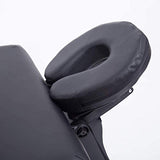 Camas de Masaje, Cama de masaje portátil tatuaje moxibustión fisioterapia cama Belleza Cama SPA Cama con estuche de transporte extra ancho Negro