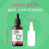 Serum Acido Glicolico 4 en 1 Exfoliante Facial Simple Mineral Serum Facial Aclarante con Ácido Hialurónico, AHA y Glicerina - Suero facial Aclarador de Piel, Aloe Vera para Peeling Facial 4 en 1 exfoliante facial 66% más contenido (vs 30ml de otros)