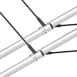 2 mesas de masaje plegables de aluminio con taburete, portátil, cama de masaje para spa, cama de spa, taburete ajustable, silla giratoria de salón, mesa de terapia de masaje con reposacabezas y reposabrazos, color negro
