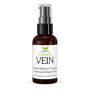 Clearly VEIN, el Mejor Tratamiento Natural para Varices y Arañas Vasculares. Fortalece la Salud Capilar y Mejora la Circulación Sanguínea con Aceites Terapéuticos y Extractos de Plantas, con Castaño de Indias, Helicriso, Jengibre.