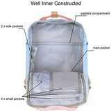 Mochila de Viaje Cute 13 pulgadas para Laptop a Prueba de Agua Vintage Mujer 14.9" (Rosa&Gris)