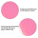 Toalla de Cama de Masaje clásica, Cubierta Protectora de sillón de Masaje, Adecuada para Salones, spas y terapeutas, con Orificio Facial (35 x 35 cm)(Rosado)