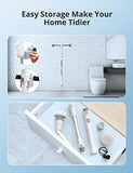 Voweek Cepillo limpiador eléctrico giratorio con brazo de extensión ajustable y 4 cabezales de limpieza reemplazables para baño, bañera, baldosa, suelo