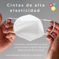 Cubrebocas KN95 Blanco Certificado 50 Piezas, Tapabocas Con 5 Capas De Protección, mascarilla con Ajuste Nasal Interno, Calidad Premium