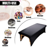 Funda elástica para cama de extensión de pestañas, juego de sábanas protectoras de tratamiento de spa para cama de pestañas o cama de masaje (negro)