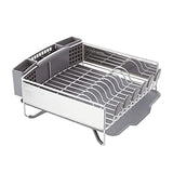 ▶ Escurreplatos, compacto, acero inoxidable, tamaño regular