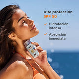 ISDIN Fotoprotector Fusion Water SPF 50, Protector Solar Facial de fase acuosa para uso diario, Textura ultra ligera, 50 ml