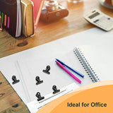 Clips de bulldog negro pequeño de Coideal, 30 paquetes de 1 pulgada Clips de bisagra de archivo Carpeta de papel moneda Abrazaderas para bolsas de etiquetas, tiendas, oficina y cocina doméstica (negro, 22 mm)