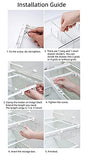 ▶ Organizador de cajón de nevera, organizador de refrigerador, extraíble con asa, estante para nevera, contenedor transparente para alimentos, bebidas, apto para estante de nevera de menos de 1,5 cm (dos particiones)