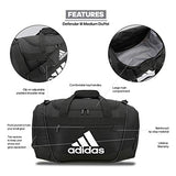 adidas Defender III Duffel Bag, Black/White, Small