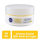 NIVEA Crema Facial Reafirmante Antiarrugas Tratamiento De Día Fps 30 Entiquecido Con Q10 Todo Tipo De Piel, color Blanco, 50 ml, pack of/paquete de