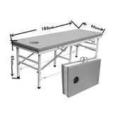 Cama de Masaje, Tubos de Acero Plegable Silla de Masaje Fisica Terapia SPA Belleza Cama Acupuntura Tatuaje Cama (4 Colores) Mesa de Masaje (Color : Brown)