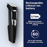 Philips Norelco Multigroomer - Recortadora todo en uno serie 3000, kit de aseo para hombre, 13 piezas, para barba, cara, nariz y oreja, recortadora de pelo y cortapelos sin necesidad de aceite de cuchilla, MG3750/60