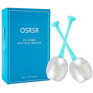 Herramientas de masaje facial, Belleza de acero inoxidable Globos fríos para rostro y ojos, Juegos de 2 globos de enfriamiento, Cuidado de la piel para hinchazón, ojeras, arrugas