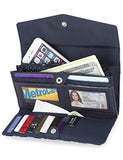 Nautica Money Manager RFID - Cartera organizadora de embrague para mujer, indigo