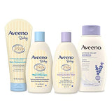 Aveeno Baby Daily Bathtime Solutions Gift Set to Nourish Skin for Baby and Mom, 4 items
