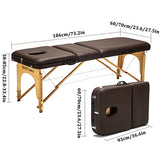 Cama De Masaje 3 Secciones Cama De SPA Reclinable Mesa De Masaje Portátil Cama De SPA Cama De Cuna Facial Fácil De Montar Adjustable En Altura con Bolsa De Tela No Tejida
