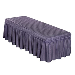 Faldón de mesa de masaje para cama de spa, cenefa para camas de salón de belleza, 180-190 cm de largo, 60-80 cm de ancho, ahumado, 185 x 70 cm, como se describe